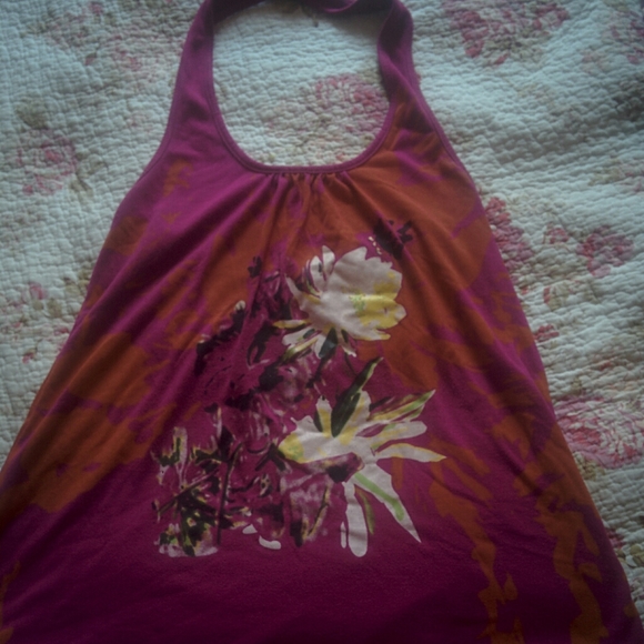Halter Floral Tank Top - Picture 1 of 6